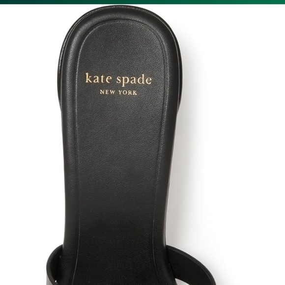 kate spade new york Womens Duo Heel Leather Sandal black 6.5 New In Box $250! - Picture 5 of 6